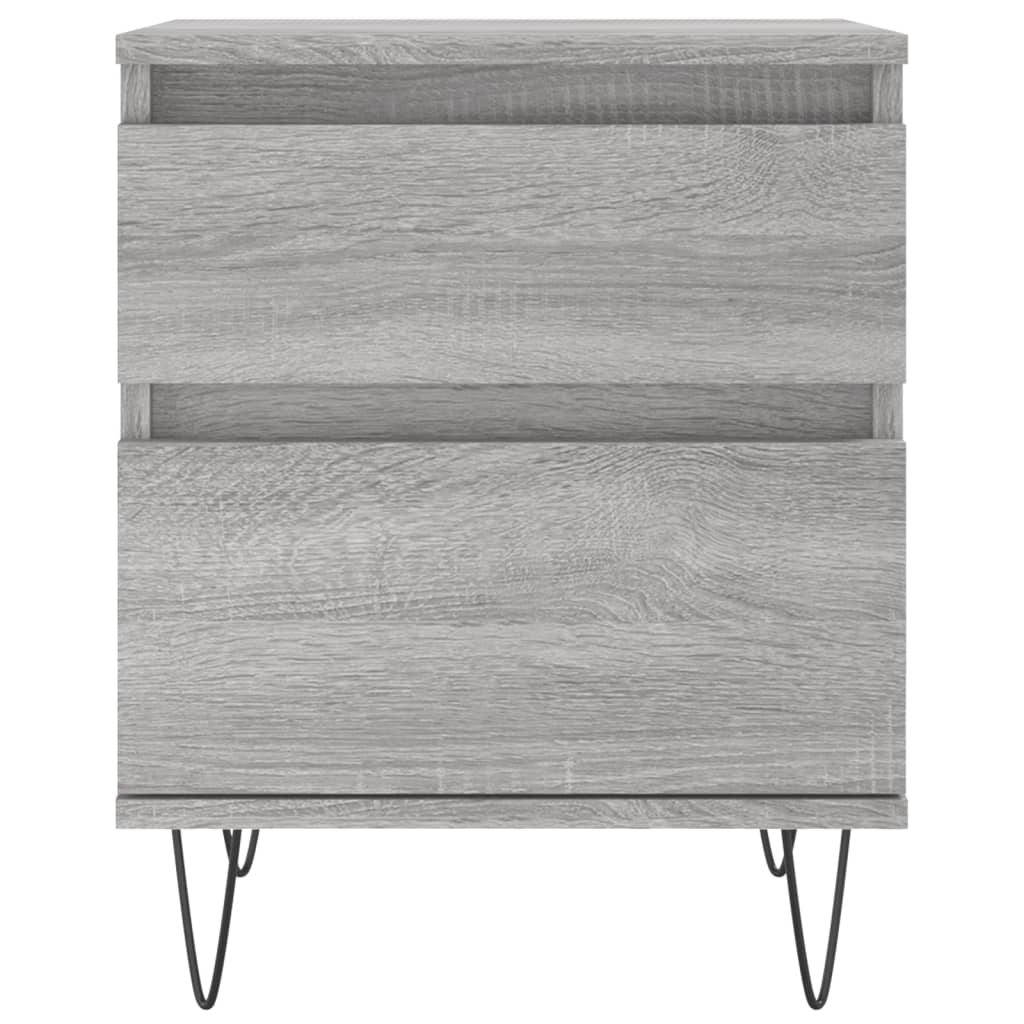 vidaXL Noptiere, 2 buc., gri sonoma, 40x35x50 cm, lemn compozit vidaXL Noptiere, 2 buc., gri sonoma, 40x35x50 cm, lemn compozit