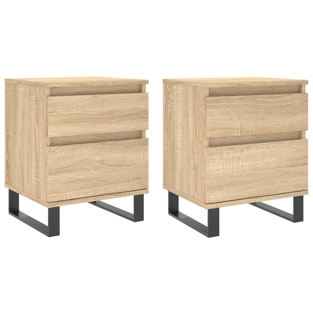 vidaXL Noptiere, 2 buc., stejar sonoma, 40x35x50 cm, lemn compozit vidaXL Noptiere, 2 buc., stejar sonoma, 40x35x50 cm, lemn compozit