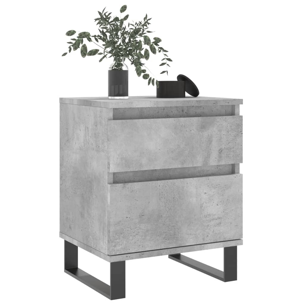vidaXL Noptiere, 2 buc., gri beton, 40x35x50 cm, lemn compozit vidaXL Noptiere, 2 buc., gri beton, 40x35x50 cm, lemn compozit