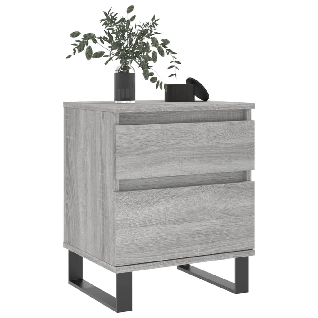 vidaXL Noptiere, 2 buc., gri sonoma, 40x35x50 cm, lemn compozit vidaXL Noptiere, 2 buc., gri sonoma, 40x35x50 cm, lemn compozit