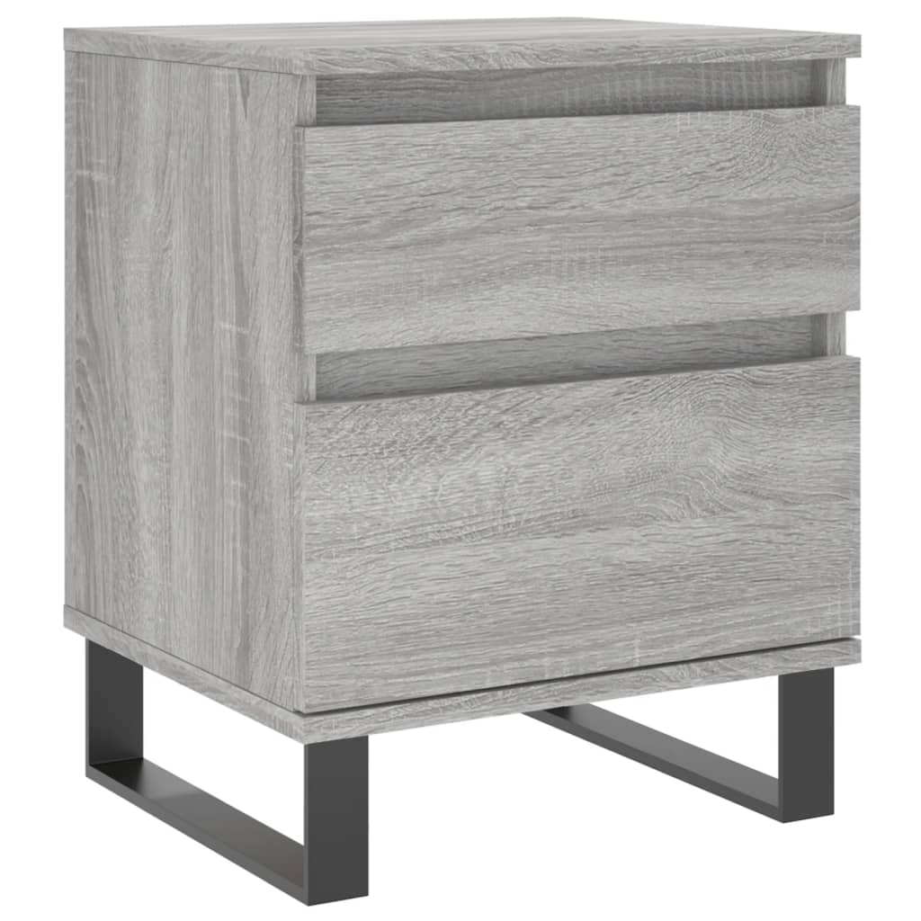 vidaXL Noptiere, 2 buc., gri sonoma, 40x35x50 cm, lemn compozit vidaXL Noptiere, 2 buc., gri sonoma, 40x35x50 cm, lemn compozit