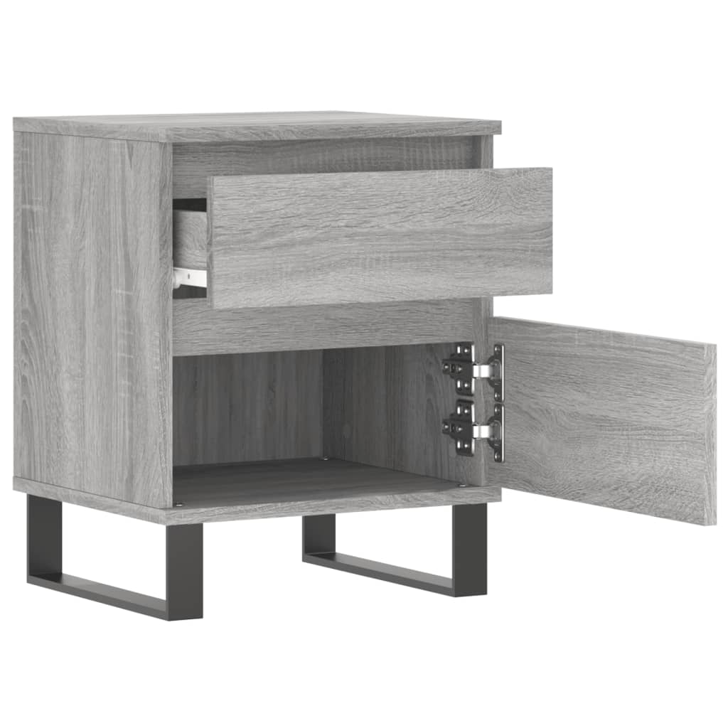 vidaXL Noptiere, 2 buc., gri sonoma, 40x35x50 cm, lemn compozit vidaXL Noptiere, 2 buc., gri sonoma, 40x35x50 cm, lemn compozit