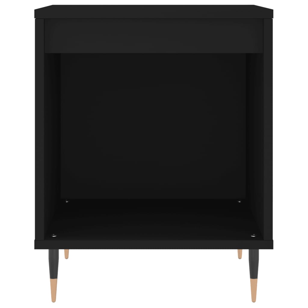 vidaXL Noptieră, negru, 40x35x50 cm, lemn prelucrat