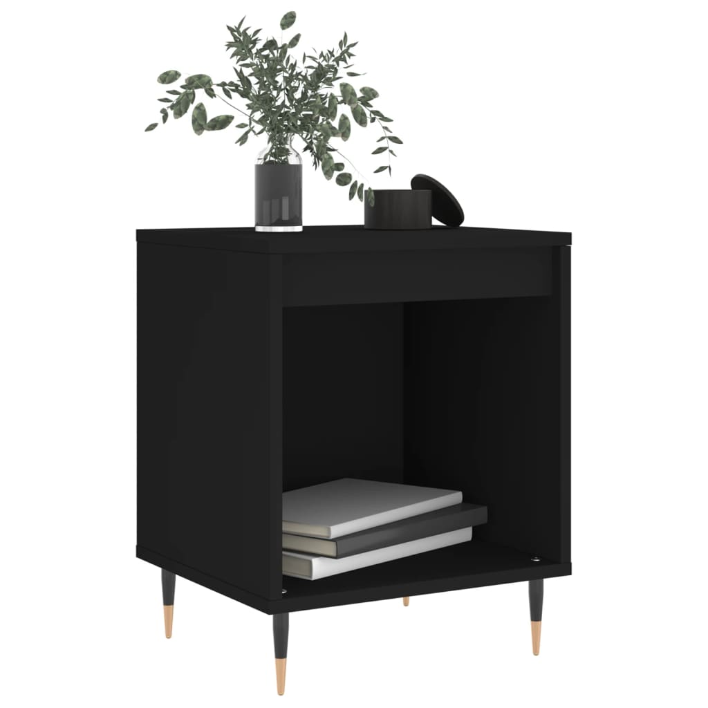vidaXL Noptiere, 2 buc., negru, 40x35x50 cm, lemn compozit vidaXL Noptiere, 2 buc., negru, 40x35x50 cm, lemn compozit