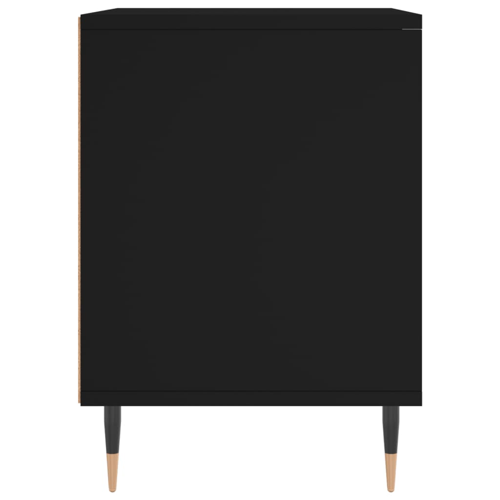 vidaXL Noptiere, 2 buc., negru, 40x35x50 cm, lemn compozit vidaXL Noptiere, 2 buc., negru, 40x35x50 cm, lemn compozit