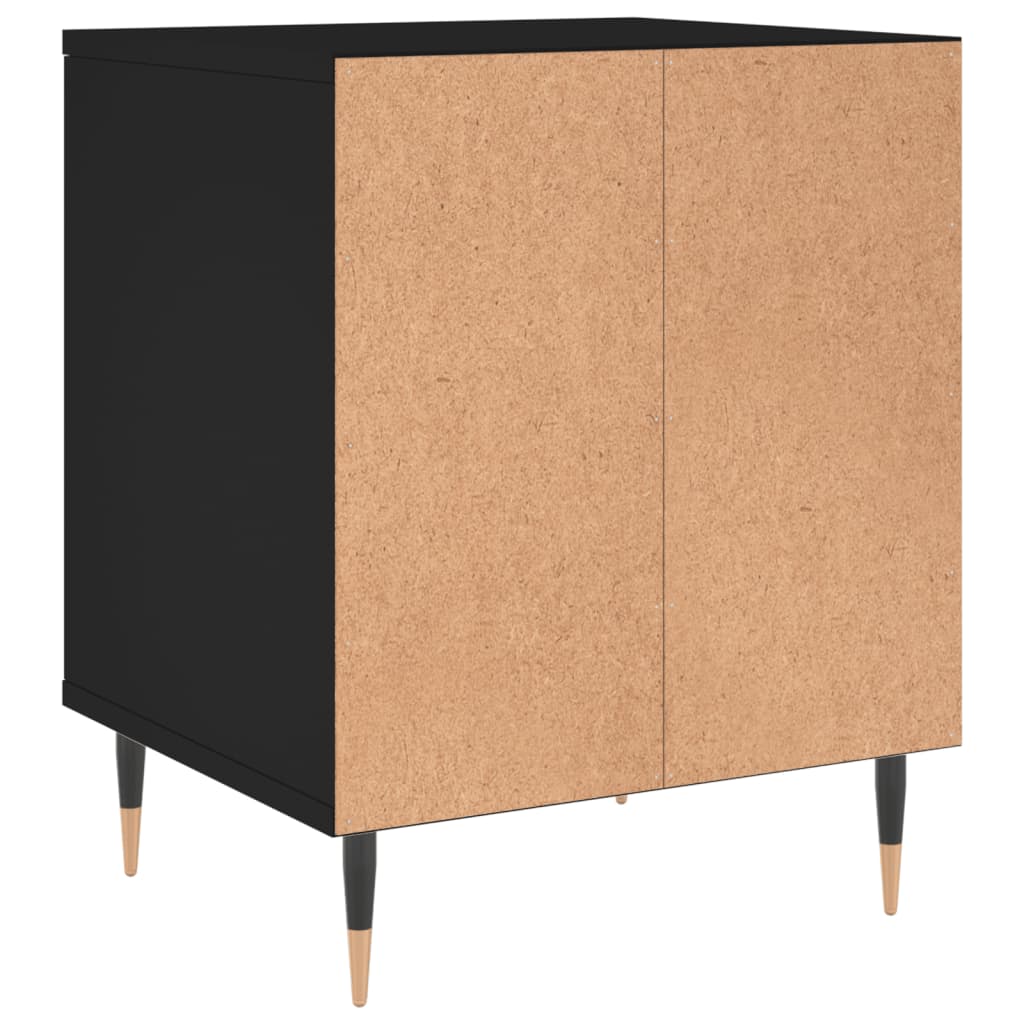 vidaXL Noptiere, 2 buc., negru, 40x35x50 cm, lemn compozit vidaXL Noptiere, 2 buc., negru, 40x35x50 cm, lemn compozit
