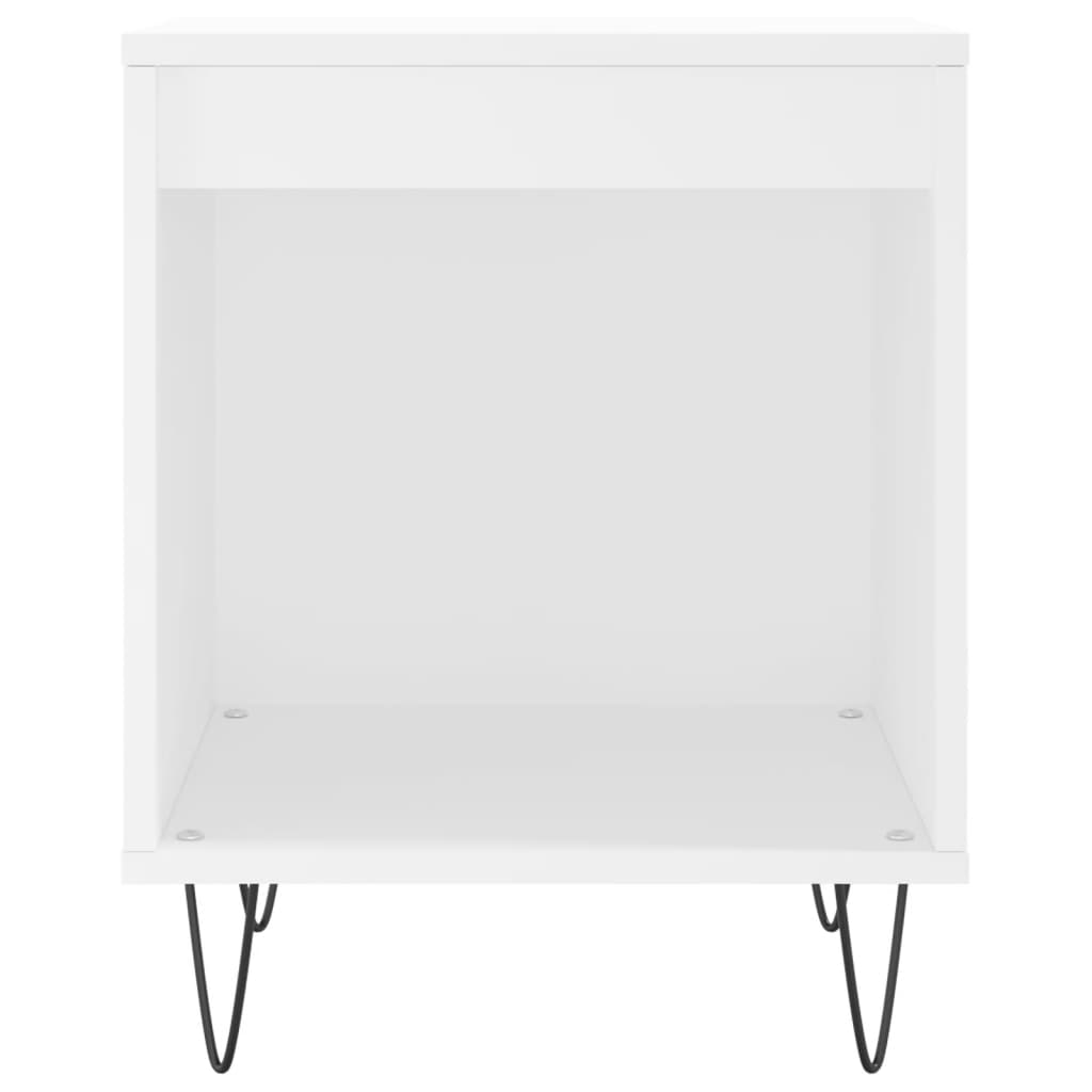 vidaXL Noptiere, 2 buc., alb, 40x35x50 cm, lemn compozit
