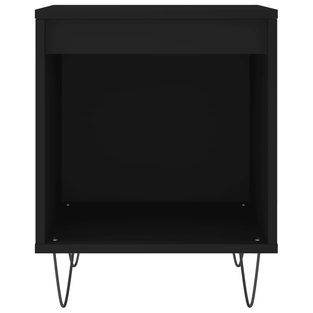 vidaXL Noptiere, 2 buc., negru, 40x35x50 cm, lemn compozit vidaXL Noptiere, 2 buc., negru, 40x35x50 cm, lemn compozit