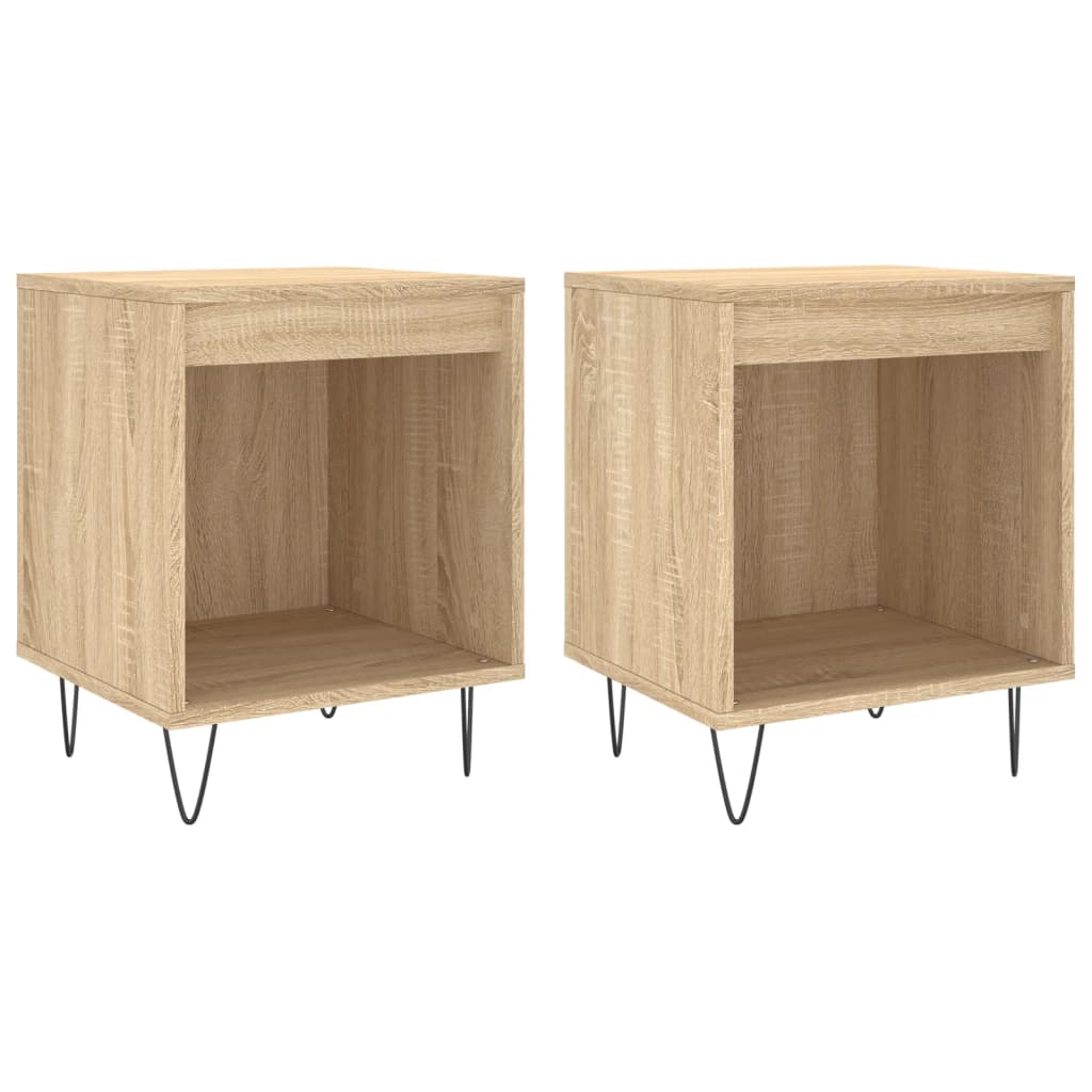 vidaXL Noptiere, 2 buc., stejar sonoma, 40x35x50 cm, lemn compozit