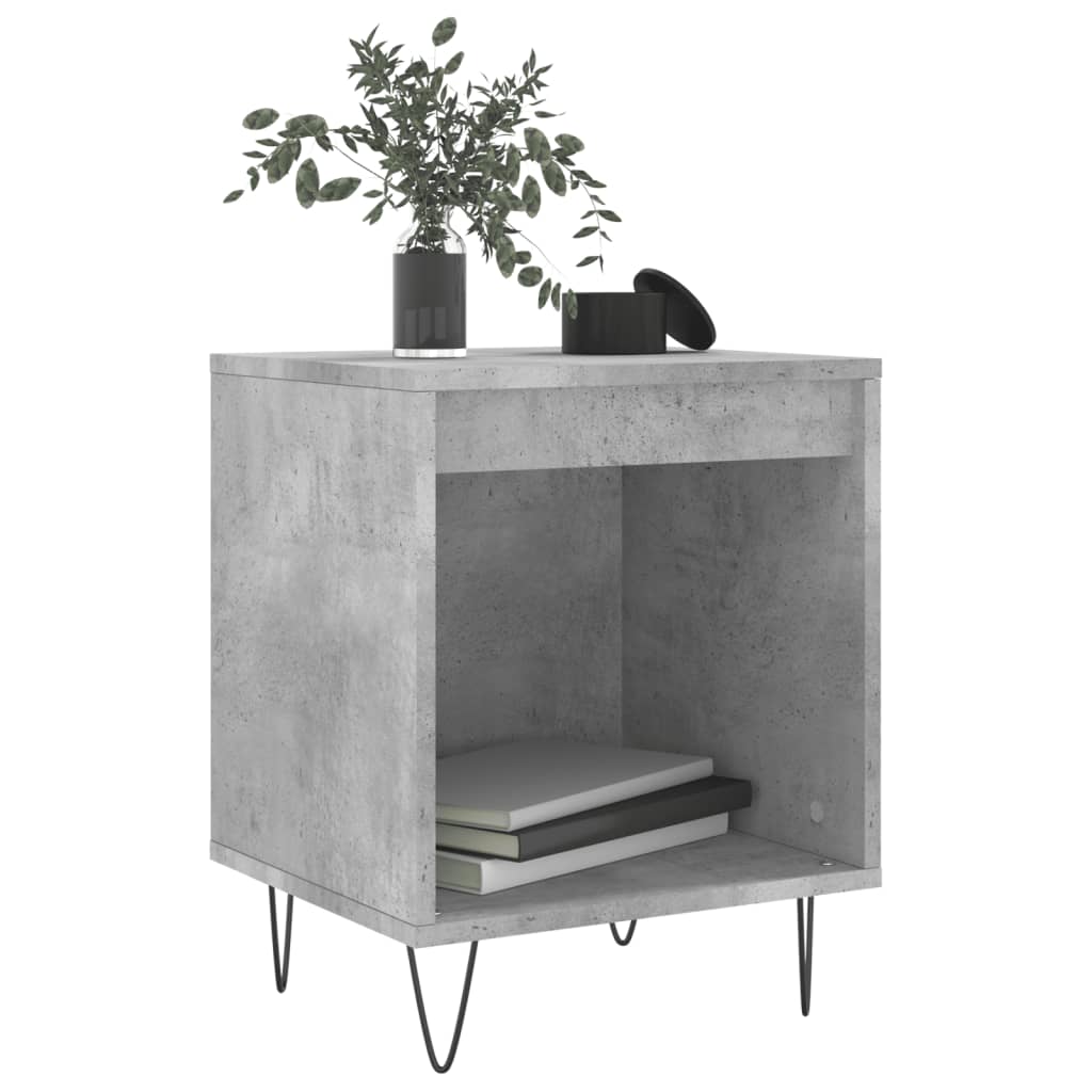 vidaXL Noptiere, 2 buc., gri beton, 40x35x50 cm, lemn compozit