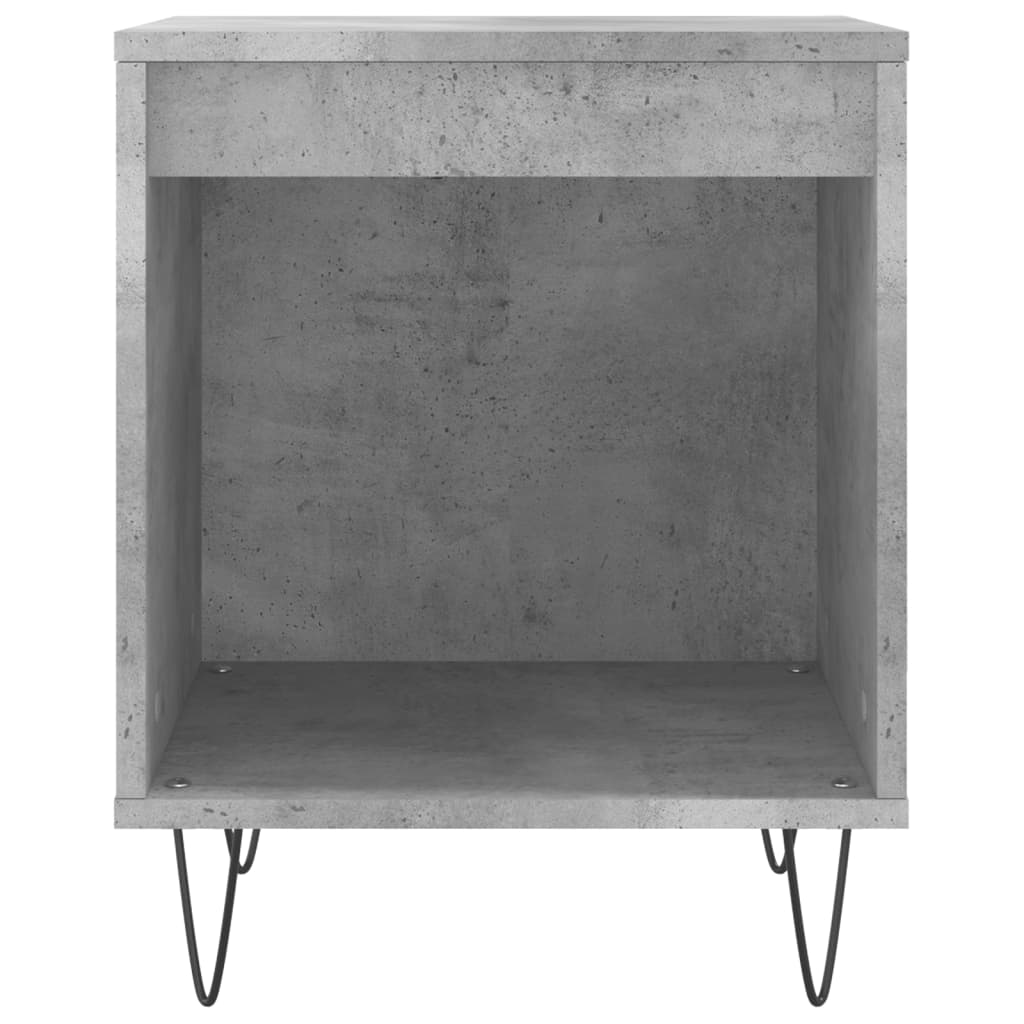 vidaXL Noptiere, 2 buc., gri beton, 40x35x50 cm, lemn compozit