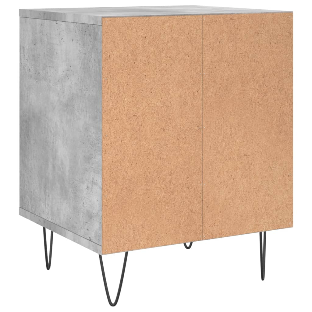 vidaXL Noptiere, 2 buc., gri beton, 40x35x50 cm, lemn compozit