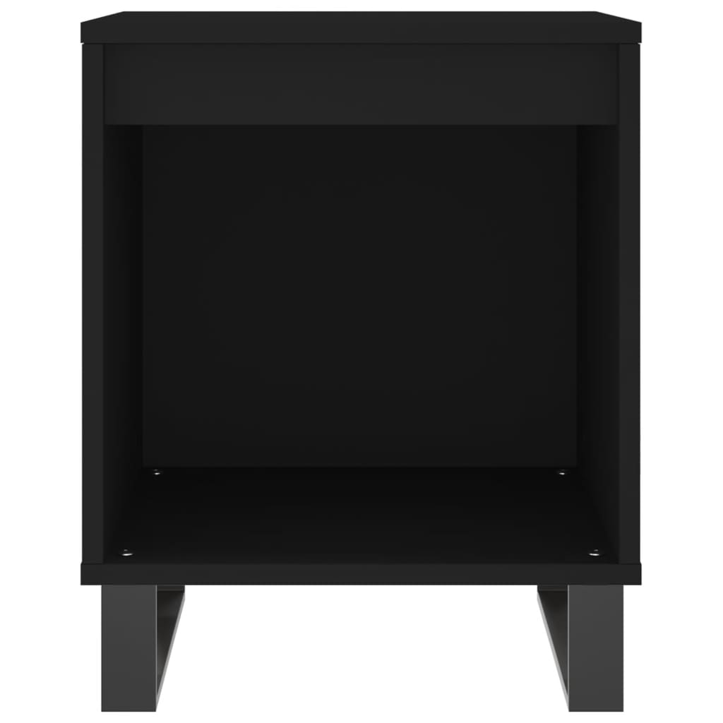 vidaXL Noptiere, 2 buc., negru, 40x35x50 cm, lemn compozit vidaXL Noptiere, 2 buc., negru, 40x35x50 cm, lemn compozit
