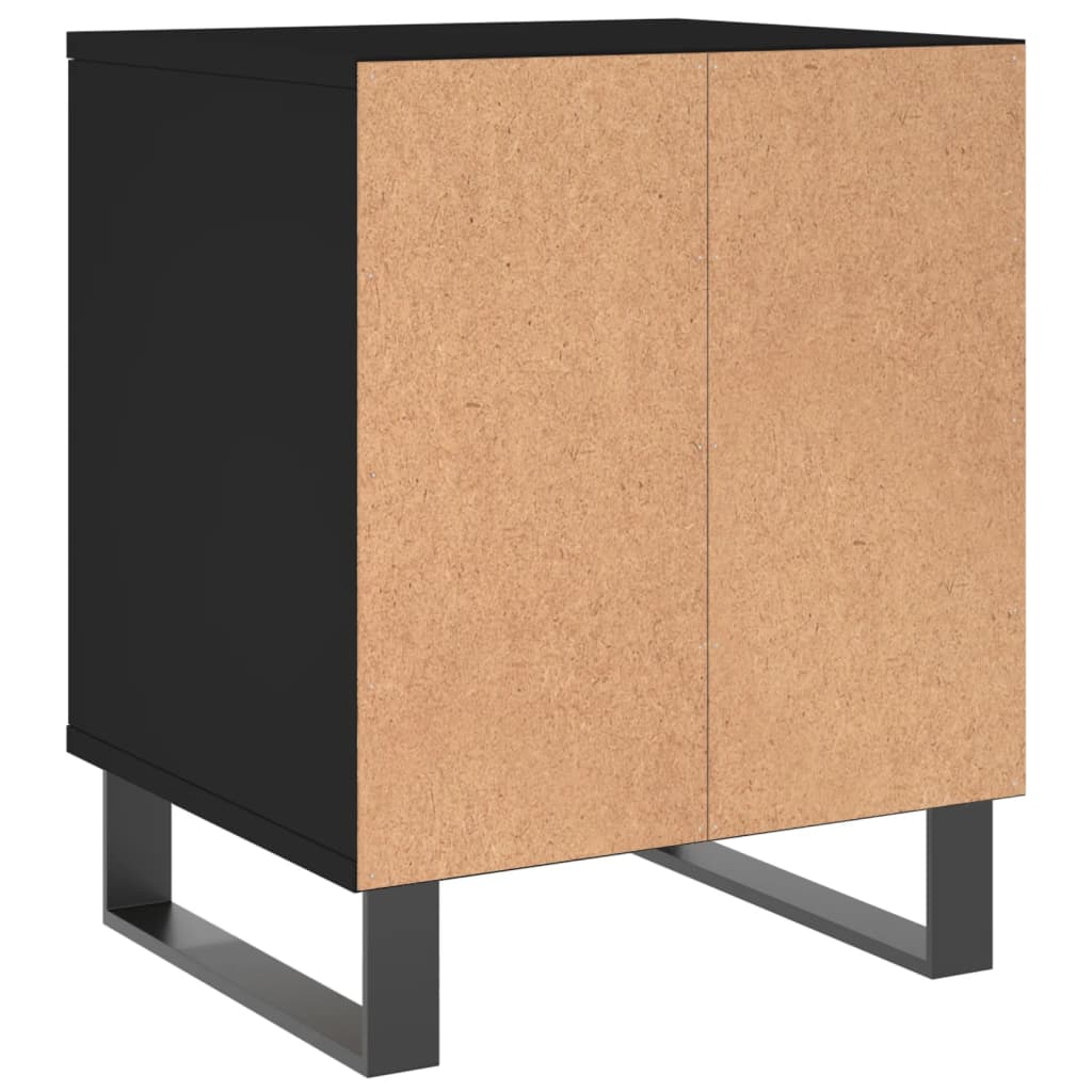 vidaXL Noptiere, 2 buc., negru, 40x35x50 cm, lemn compozit vidaXL Noptiere, 2 buc., negru, 40x35x50 cm, lemn compozit