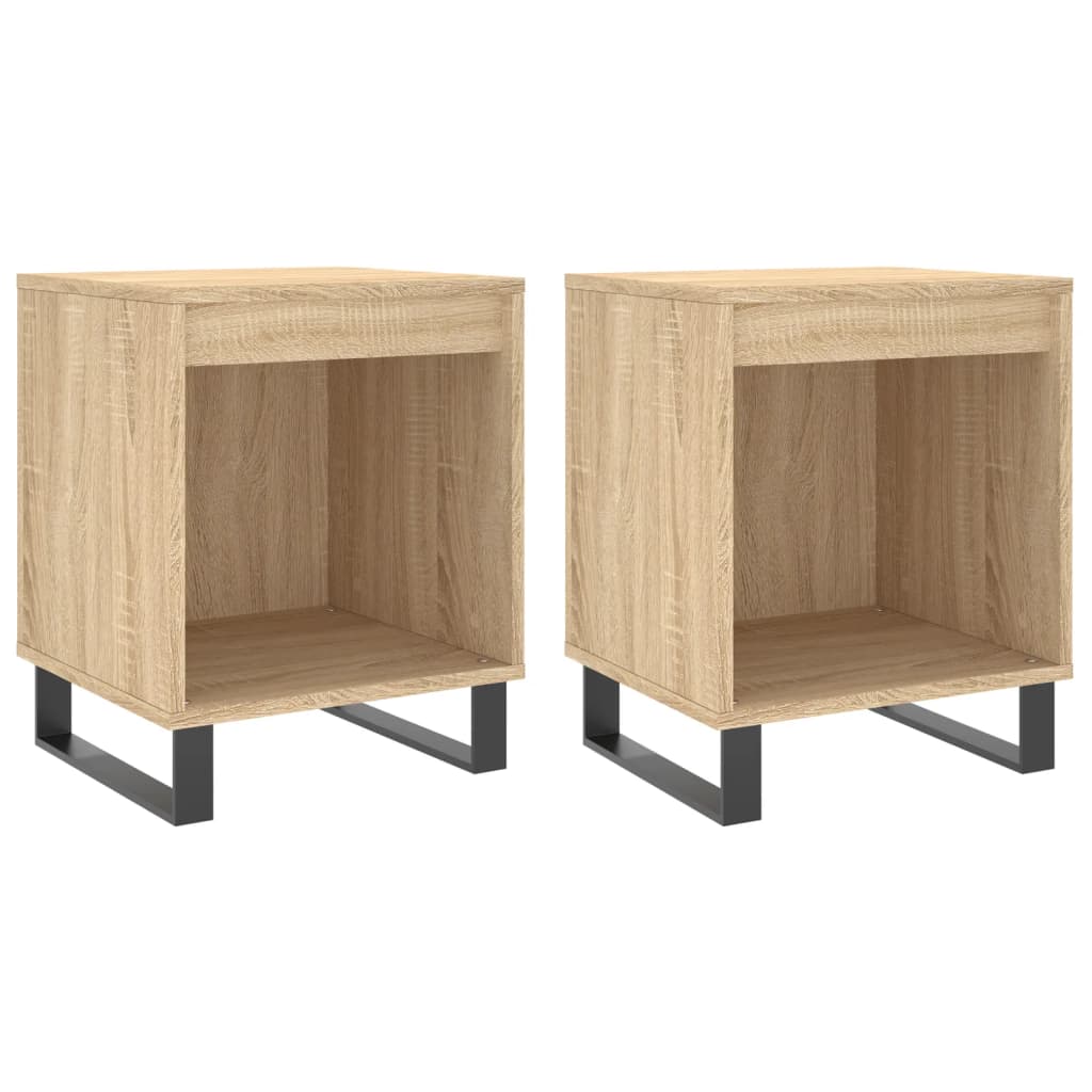 vidaXL Noptiere, 2 buc., stejar sonoma, 40x35x50 cm, lemn compozit vidaXL Noptiere, 2 buc., stejar sonoma, 40x35x50 cm, lemn compozit