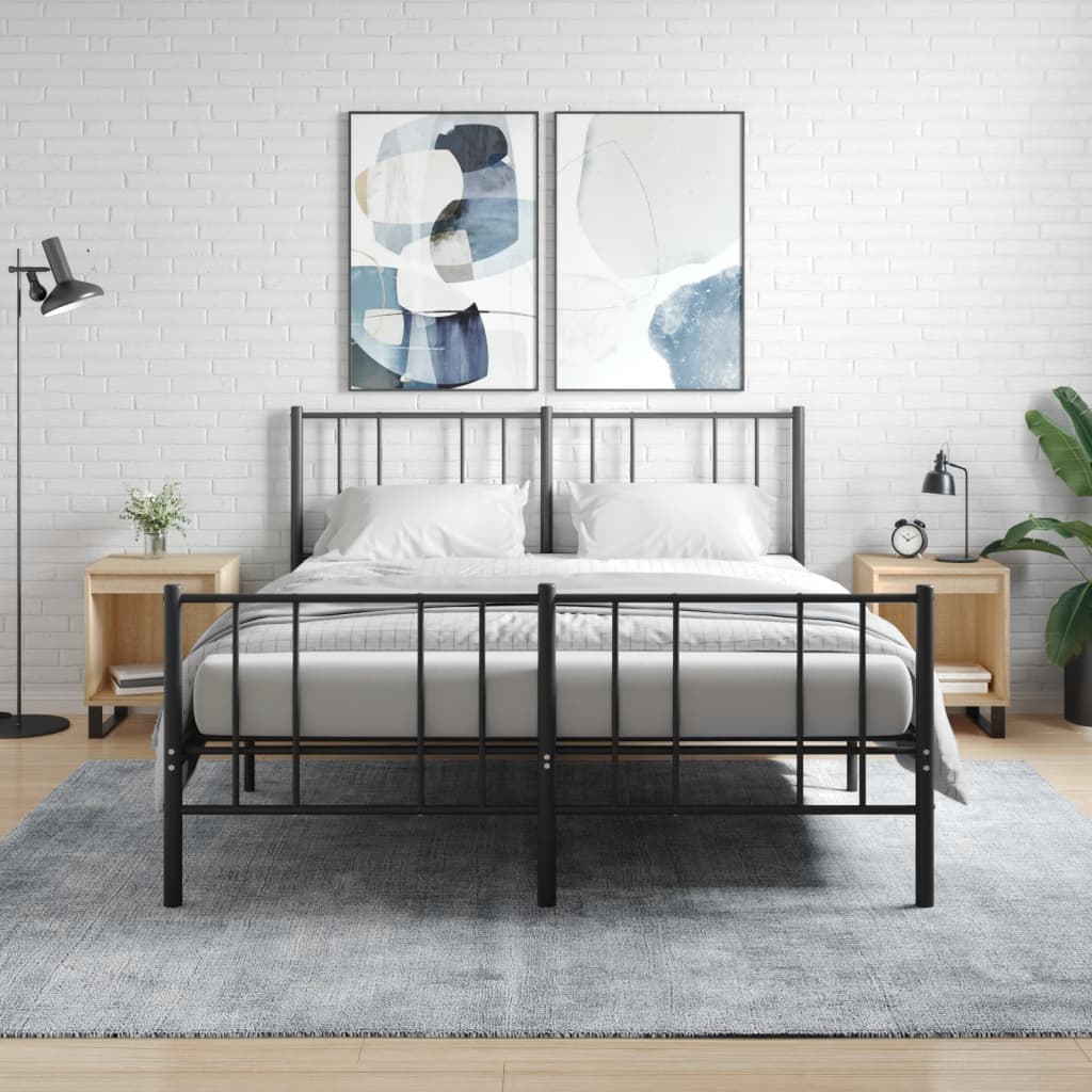 vidaXL Noptiere, 2 buc., stejar sonoma, 40x35x50 cm, lemn compozit vidaXL Noptiere, 2 buc., stejar sonoma, 40x35x50 cm, lemn compozit