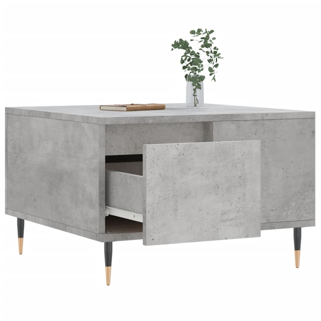 vidaXL Măsuță de cafea, gri beton, 55x55x36,5 cm, lemn prelucrat vidaXL Măsuță de cafea, gri beton, 55x55x36,5 cm, lemn prelucrat