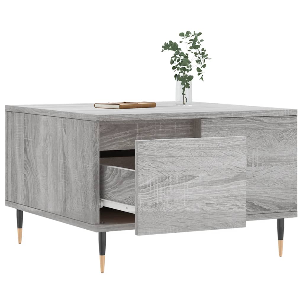 vidaXL Măsuță de cafea, gri sonoma, 55x55x36,5 cm, lemn prelucrat vidaXL Măsuță de cafea, gri sonoma, 55x55x36,5 cm, lemn prelucrat