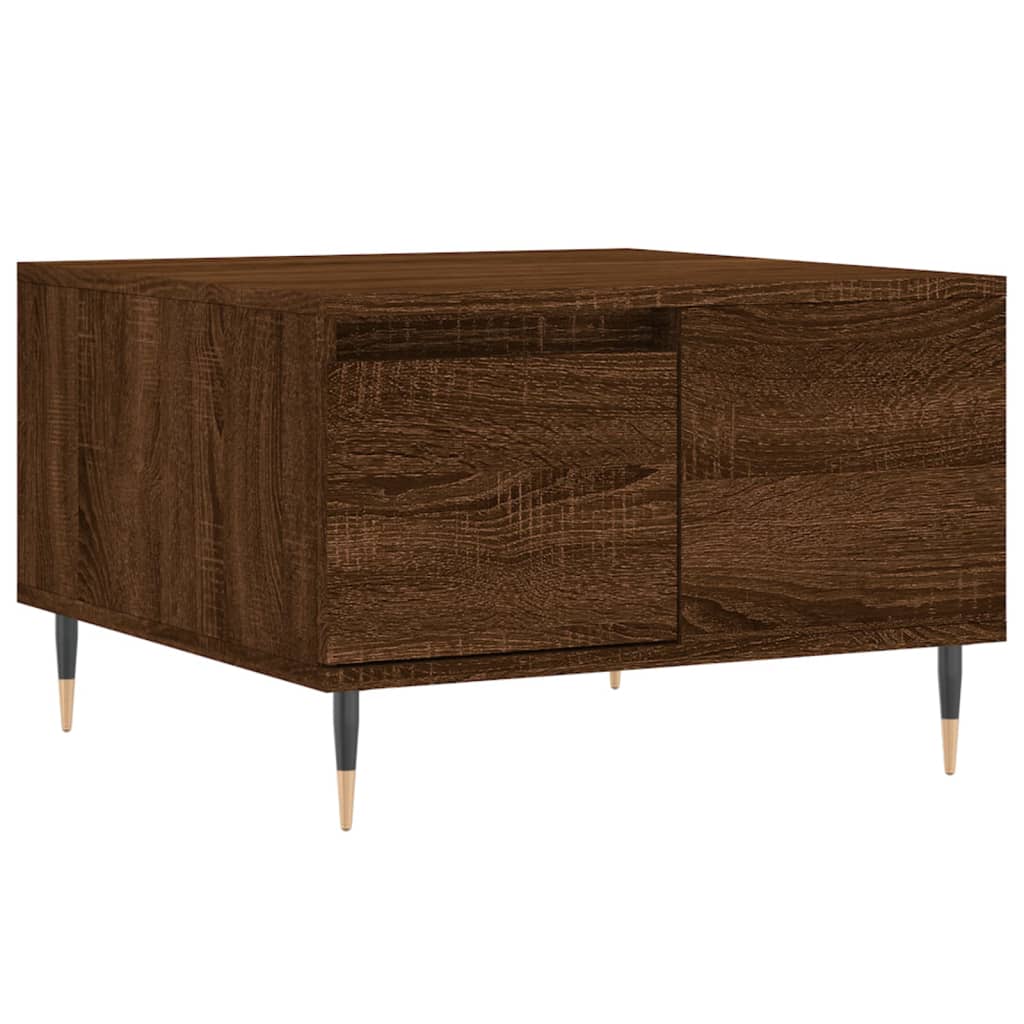 vidaXL Măsuță de cafea, stejar maro, 55x55x36,5 cm, lemn prelucrat vidaXL Măsuță de cafea, stejar maro, 55x55x36,5 cm, lemn prelucrat