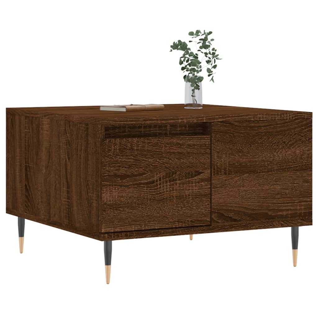 vidaXL Măsuță de cafea, stejar maro, 55x55x36,5 cm, lemn prelucrat vidaXL Măsuță de cafea, stejar maro, 55x55x36,5 cm, lemn prelucrat