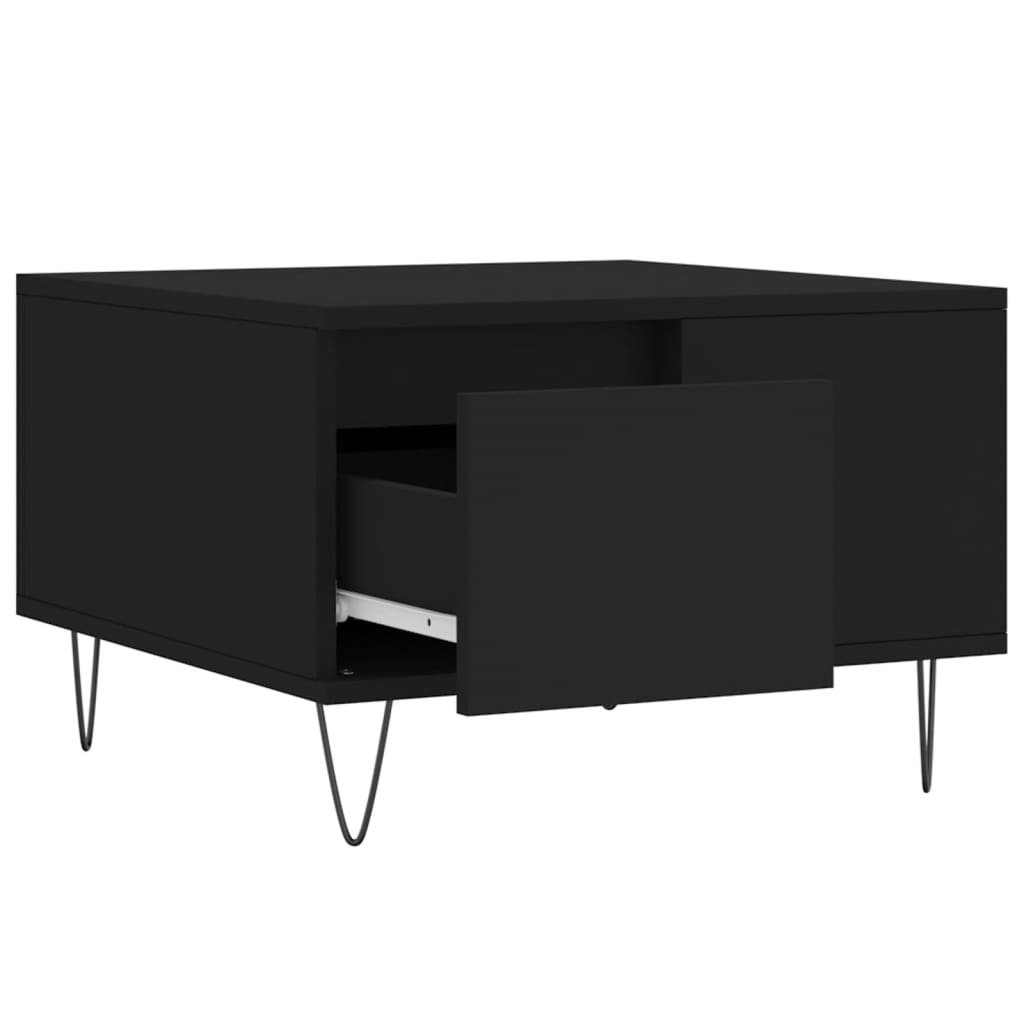 vidaXL Măsuță de cafea, negru, 55x55x36,5 cm, lemn prelucrat vidaXL Măsuță de cafea, negru, 55x55x36,5 cm, lemn prelucrat
