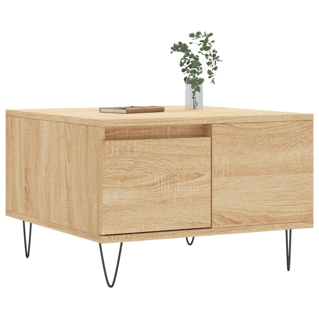 vidaXL Măsuță de cafea, stejar sonoma, 55x55x36,5 cm, lemn prelucrat vidaXL Măsuță de cafea, stejar sonoma, 55x55x36,5 cm, lemn prelucrat