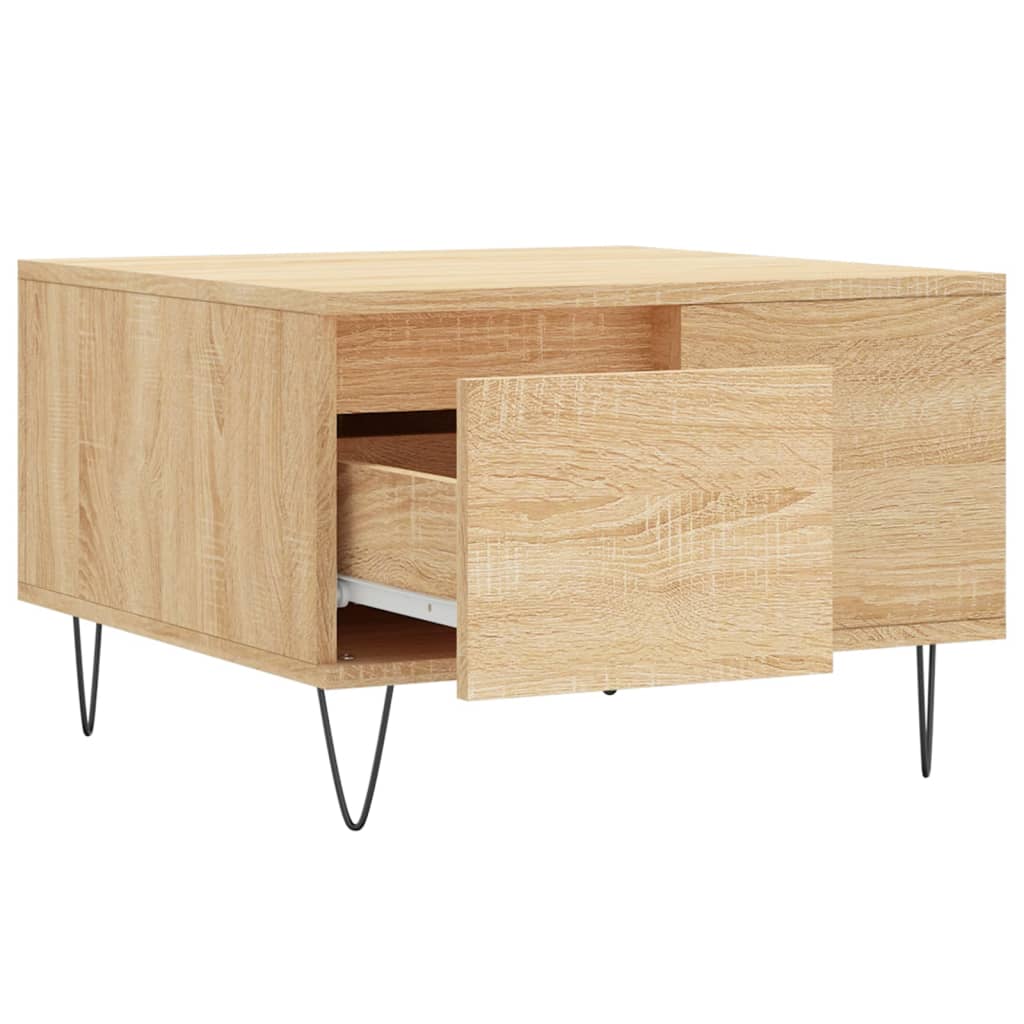 vidaXL Măsuță de cafea, stejar sonoma, 55x55x36,5 cm, lemn prelucrat vidaXL Măsuță de cafea, stejar sonoma, 55x55x36,5 cm, lemn prelucrat