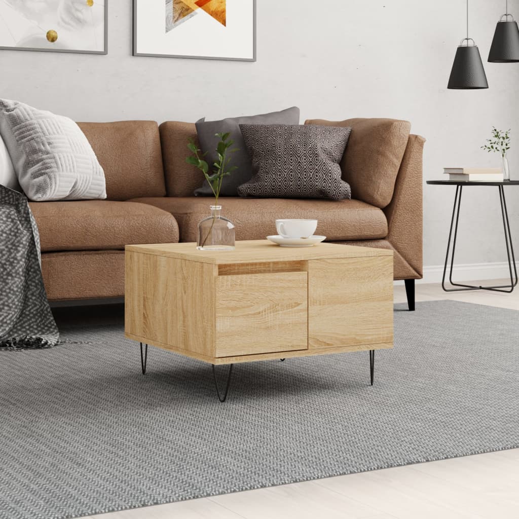 vidaXL Măsuță de cafea, stejar sonoma, 55x55x36,5 cm, lemn prelucrat vidaXL Măsuță de cafea, stejar sonoma, 55x55x36,5 cm, lemn prelucrat