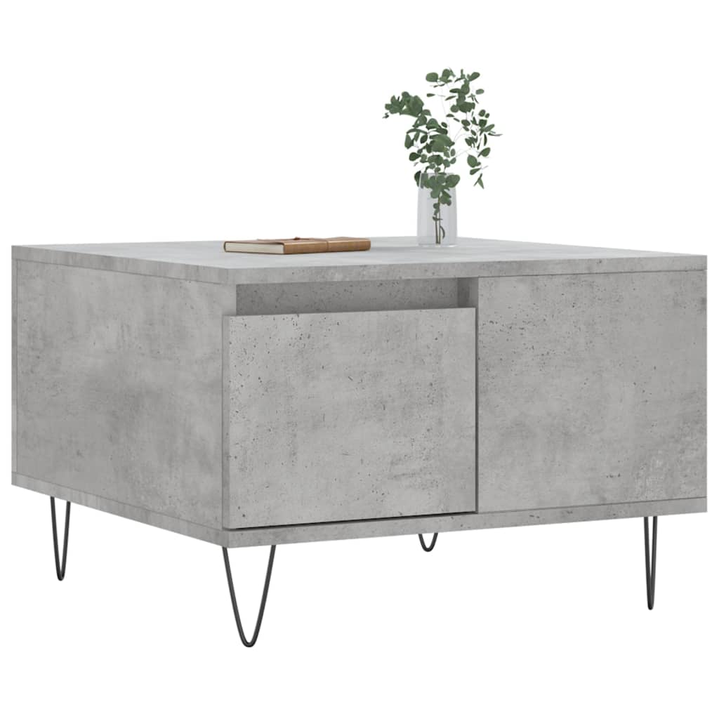 vidaXL Măsuță de cafea, gri beton, 55x55x36,5 cm, lemn prelucrat