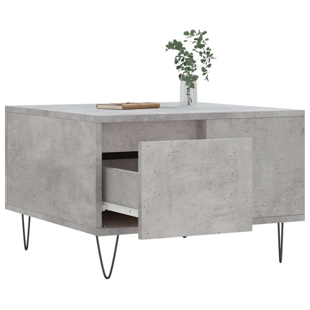 vidaXL Măsuță de cafea, gri beton, 55x55x36,5 cm, lemn prelucrat