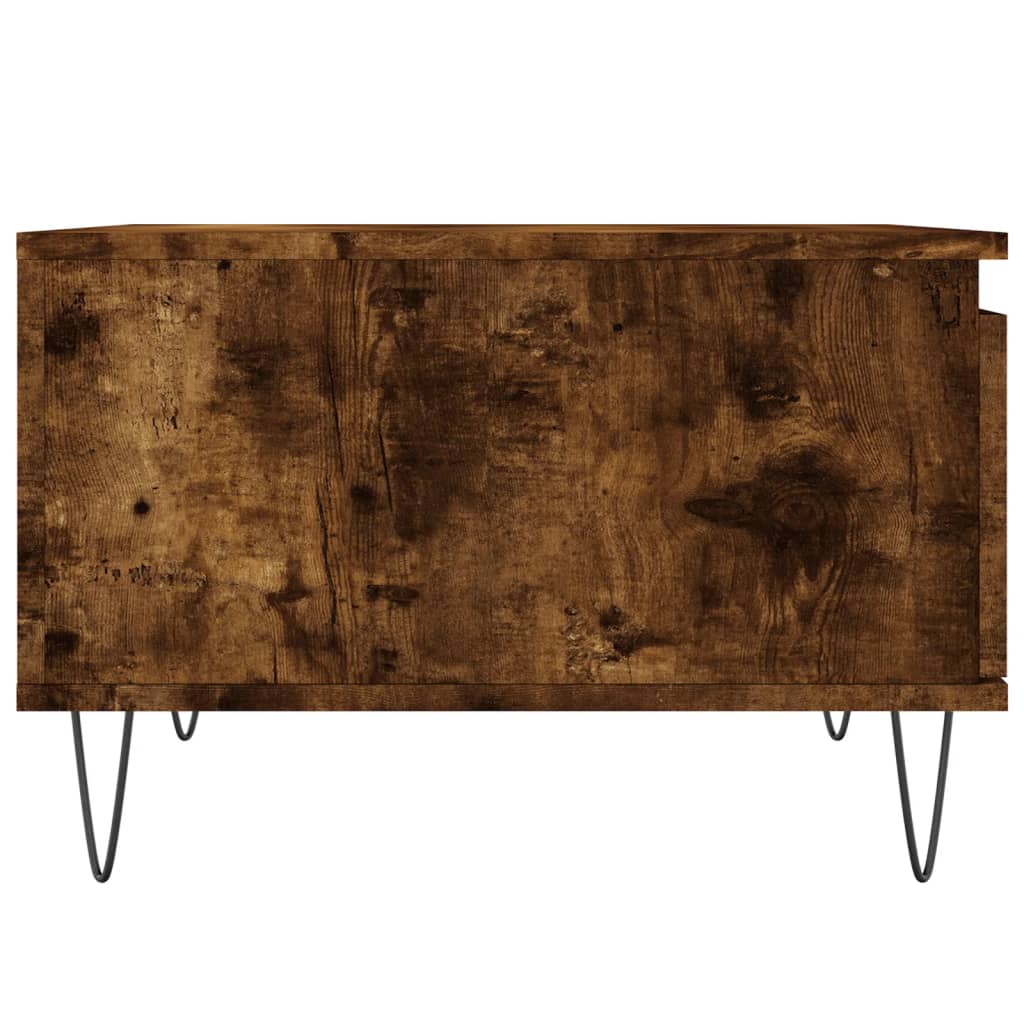 vidaXL Măsuță de cafea, stejar afumat, 55x55x36,5 cm, lemn prelucrat