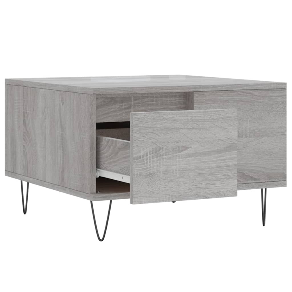 vidaXL Măsuță de cafea, gri sonoma, 55x55x36,5 cm, lemn prelucrat vidaXL Măsuță de cafea, gri sonoma, 55x55x36,5 cm, lemn prelucrat