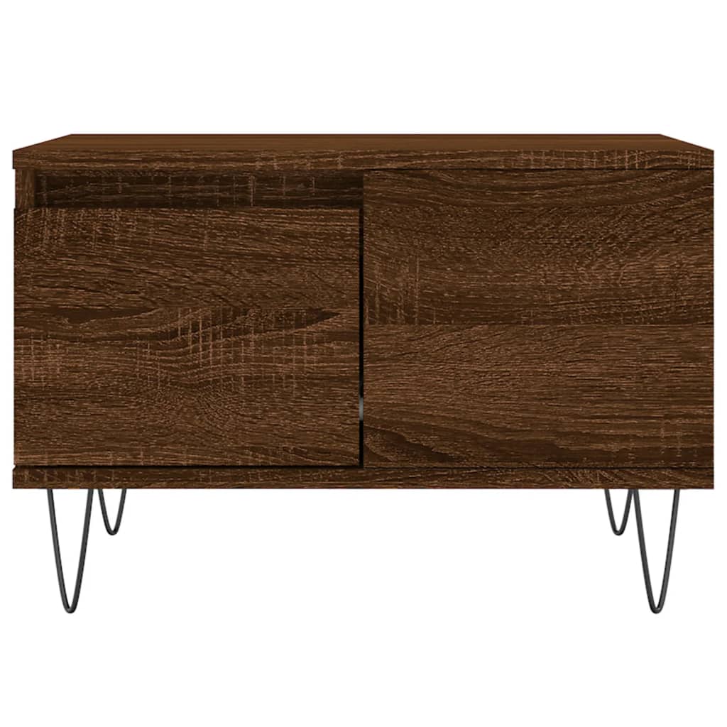 vidaXL Măsuță de cafea, stejar maro, 55x55x36,5 cm, lemn prelucrat vidaXL Măsuță de cafea, stejar maro, 55x55x36,5 cm, lemn prelucrat