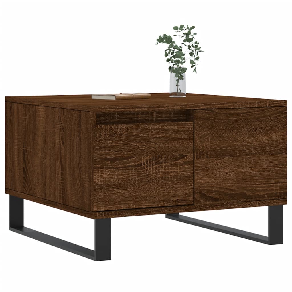 vidaXL Măsuță de cafea, stejar maro, 55x55x36,5 cm, lemn prelucrat vidaXL Măsuță de cafea, stejar maro, 55x55x36,5 cm, lemn prelucrat