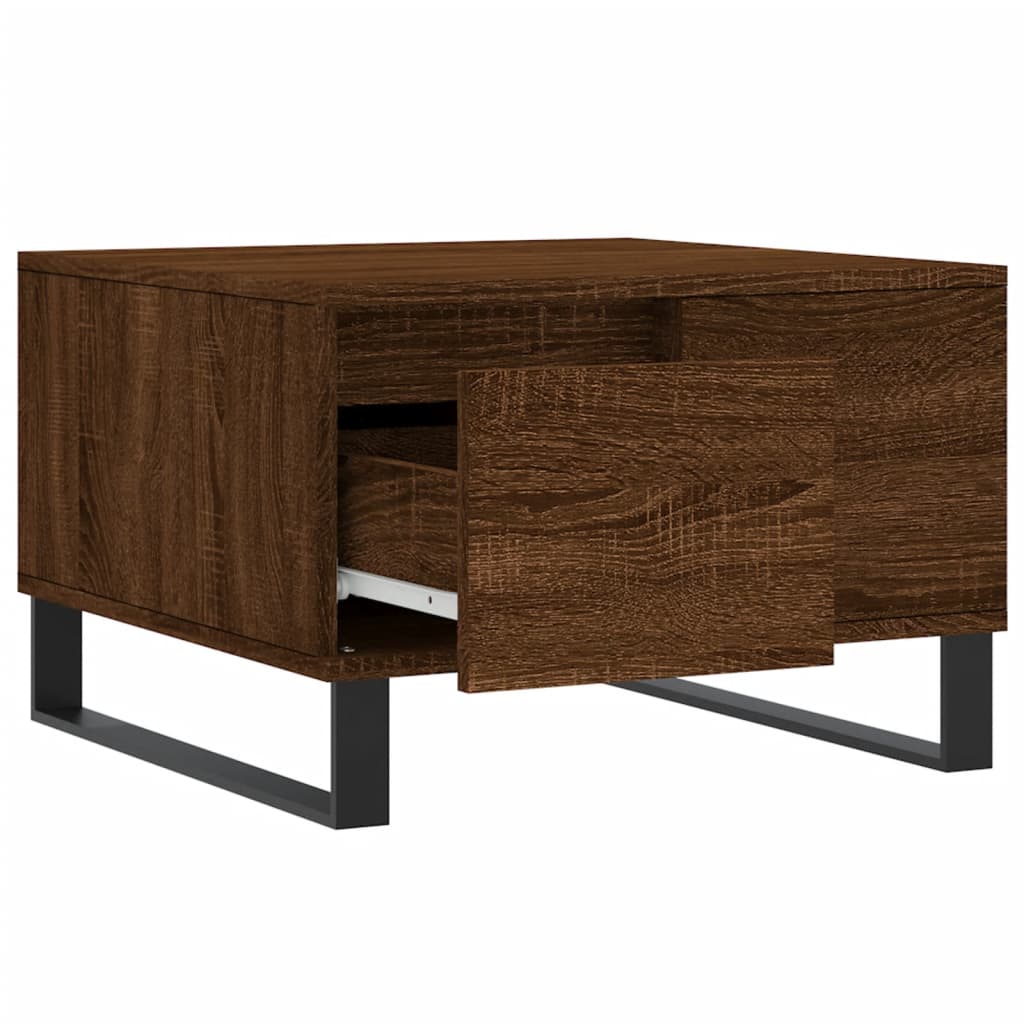 vidaXL Măsuță de cafea, stejar maro, 55x55x36,5 cm, lemn prelucrat vidaXL Măsuță de cafea, stejar maro, 55x55x36,5 cm, lemn prelucrat