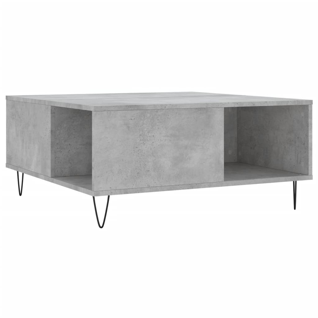vidaXL Măsuță de cafea, gri beton, 80x80x36,5 cm, lemn prelucrat vidaXL Măsuță de cafea, gri beton, 80x80x36,5 cm, lemn prelucrat