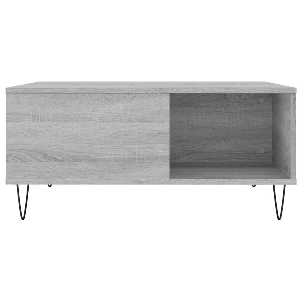 vidaXL Măsuță de cafea, gri sonoma, 80x80x36,5 cm, lemn prelucrat vidaXL Măsuță de cafea, gri sonoma, 80x80x36,5 cm, lemn prelucrat