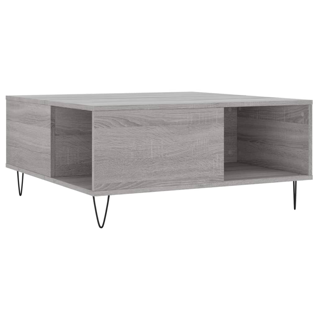 vidaXL Măsuță de cafea, gri sonoma, 80x80x36,5 cm, lemn prelucrat vidaXL Măsuță de cafea, gri sonoma, 80x80x36,5 cm, lemn prelucrat