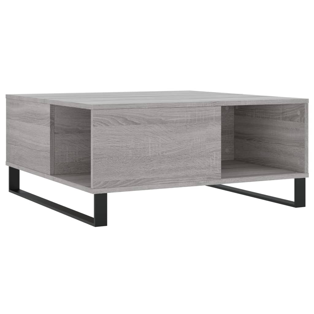 vidaXL Măsuță de cafea, gri sonoma, 80x80x36,5 cm, lemn prelucrat