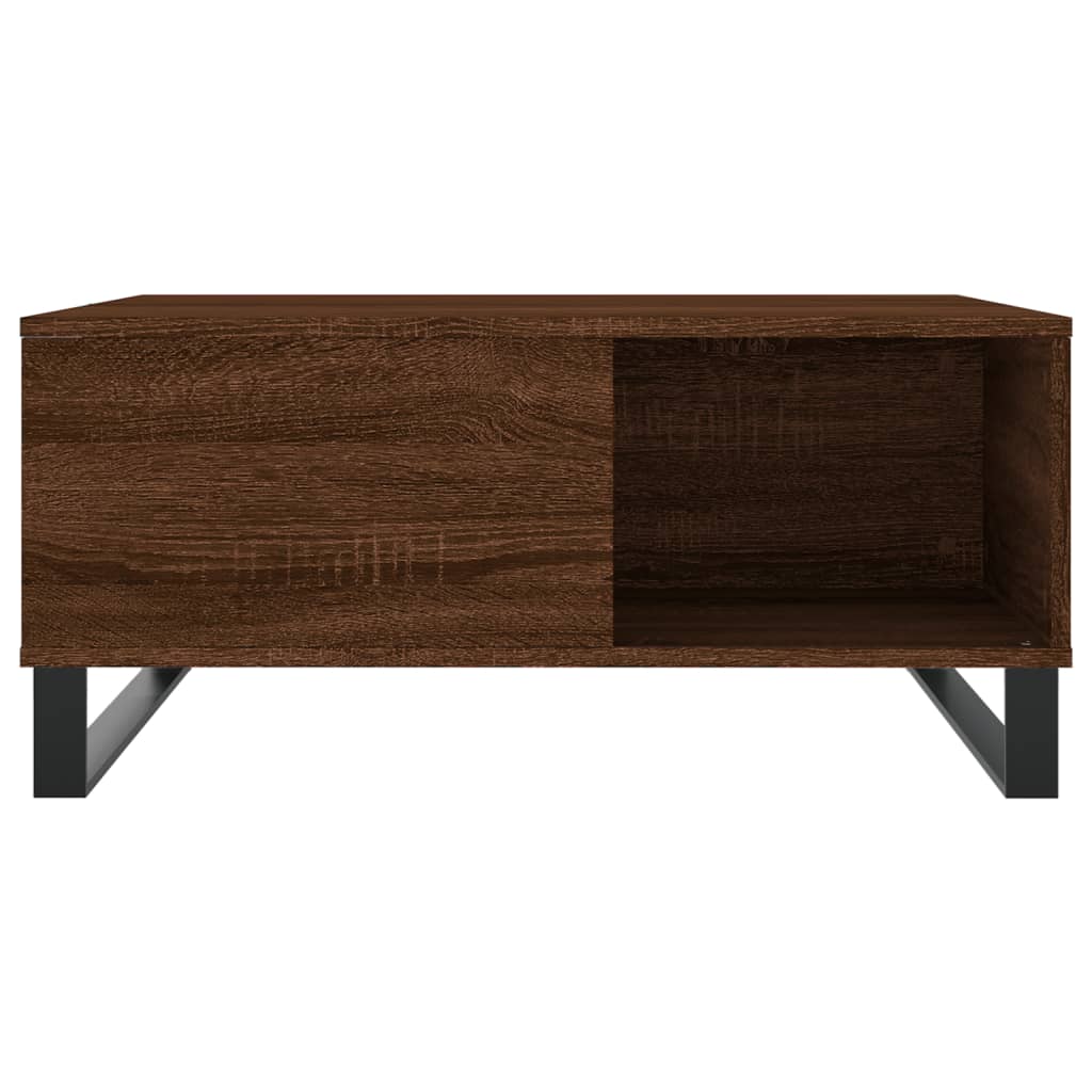 vidaXL Măsuță de cafea, stejar maro, 80x80x36,5 cm, lemn prelucrat vidaXL Măsuță de cafea, stejar maro, 80x80x36,5 cm, lemn prelucrat
