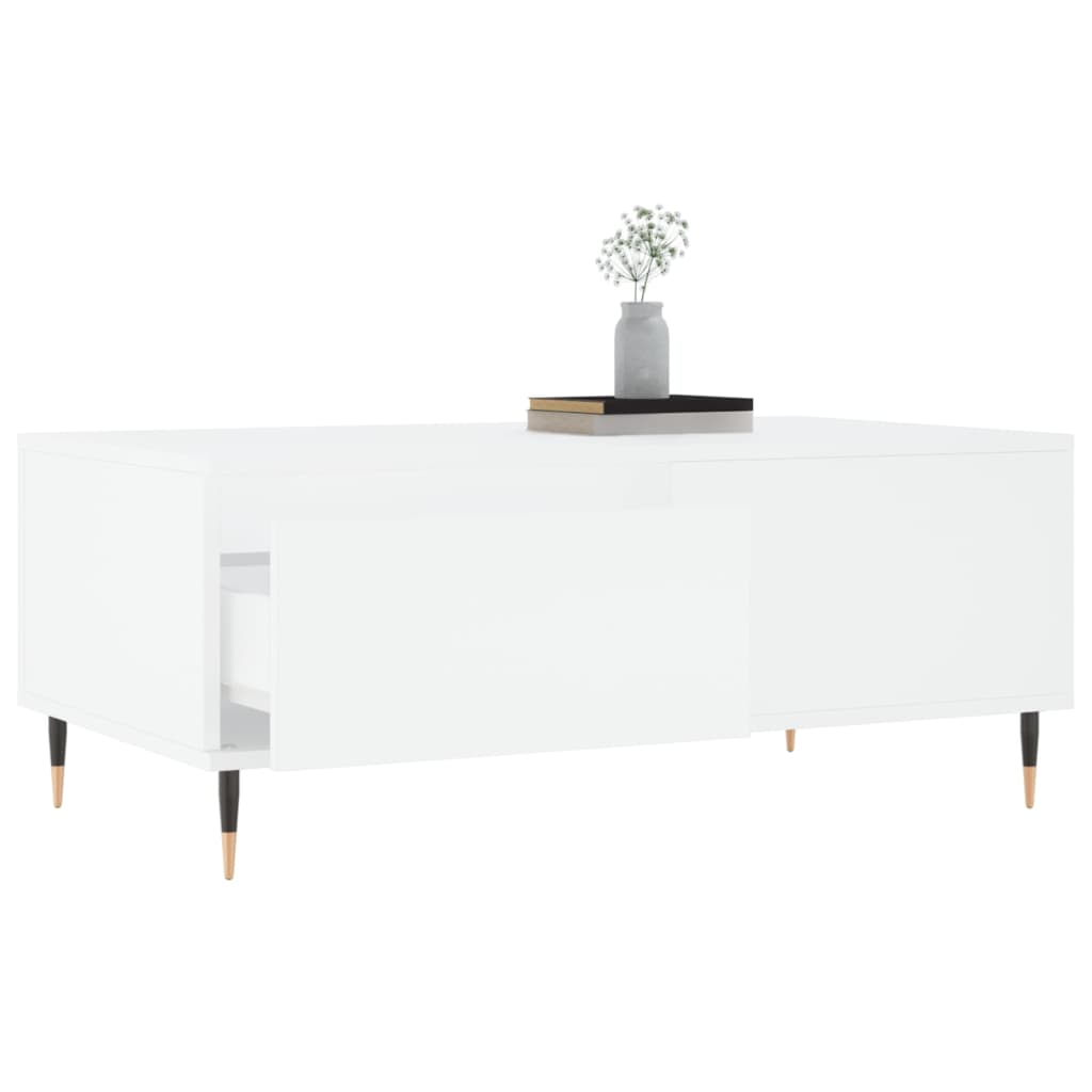 vidaXL Măsuță de cafea, alb, 90x50x36,5 cm, lemn prelucrat vidaXL Măsuță de cafea, alb, 90x50x36,5 cm, lemn prelucrat