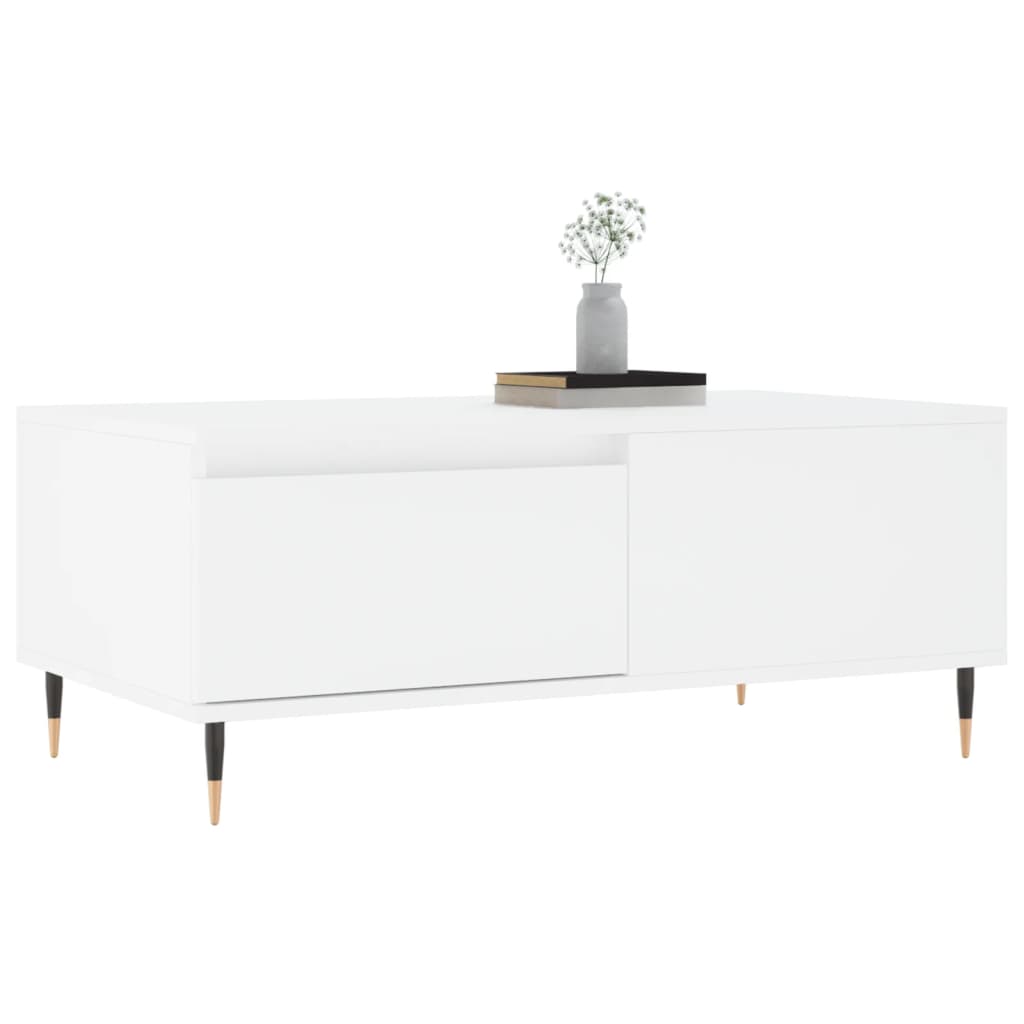 vidaXL Măsuță de cafea, alb, 90x50x36,5 cm, lemn prelucrat vidaXL Măsuță de cafea, alb, 90x50x36,5 cm, lemn prelucrat