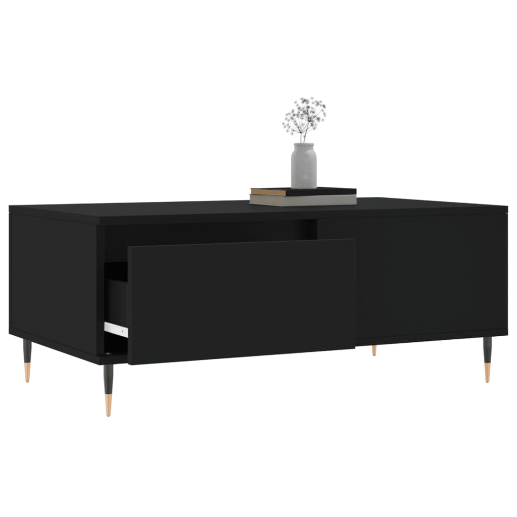 vidaXL Măsuță de cafea, negru, 90x50x36,5 cm, lemn compozit