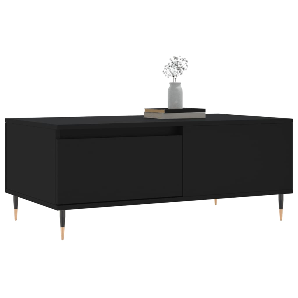vidaXL Măsuță de cafea, negru, 90x50x36,5 cm, lemn compozit