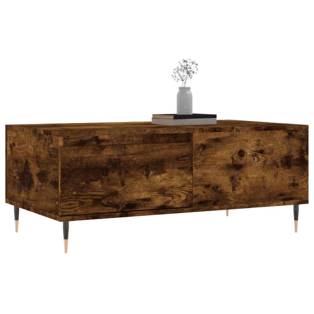 vidaXL Măsuță de cafea, stejar fumuriu, 90x50x36,5 cm, lemn prelucrat vidaXL Măsuță de cafea, stejar fumuriu, 90x50x36,5 cm, lemn prelucrat