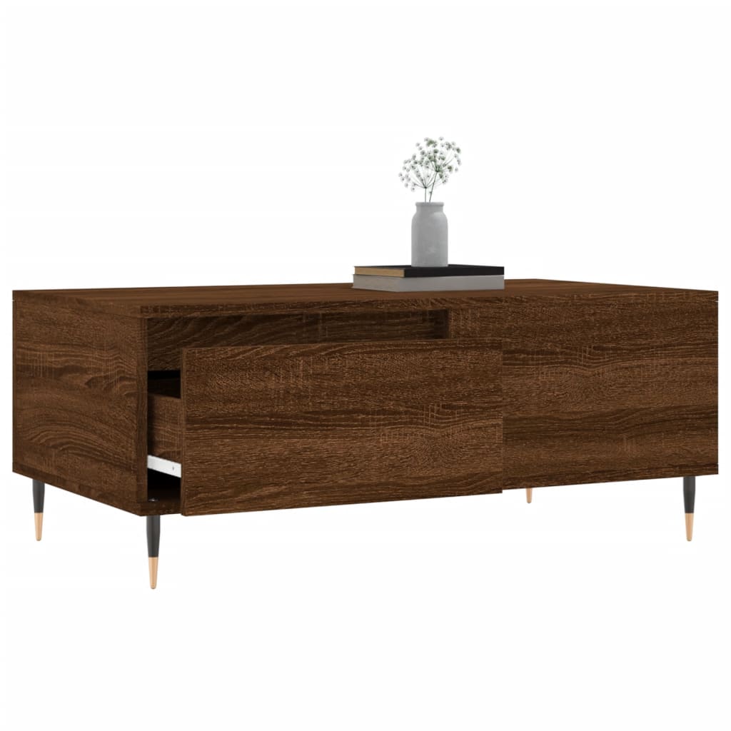 vidaXL Măsuță de cafea, stejar maro, 90x50x36,5 cm, lemn prelucrat vidaXL Măsuță de cafea, stejar maro, 90x50x36,5 cm, lemn prelucrat