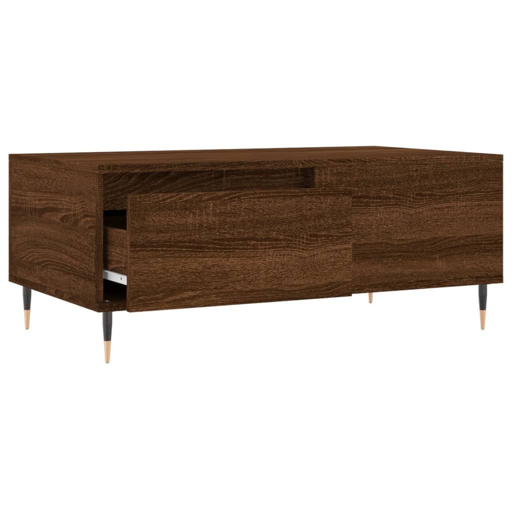 vidaXL Măsuță de cafea, stejar maro, 90x50x36,5 cm, lemn prelucrat vidaXL Măsuță de cafea, stejar maro, 90x50x36,5 cm, lemn prelucrat