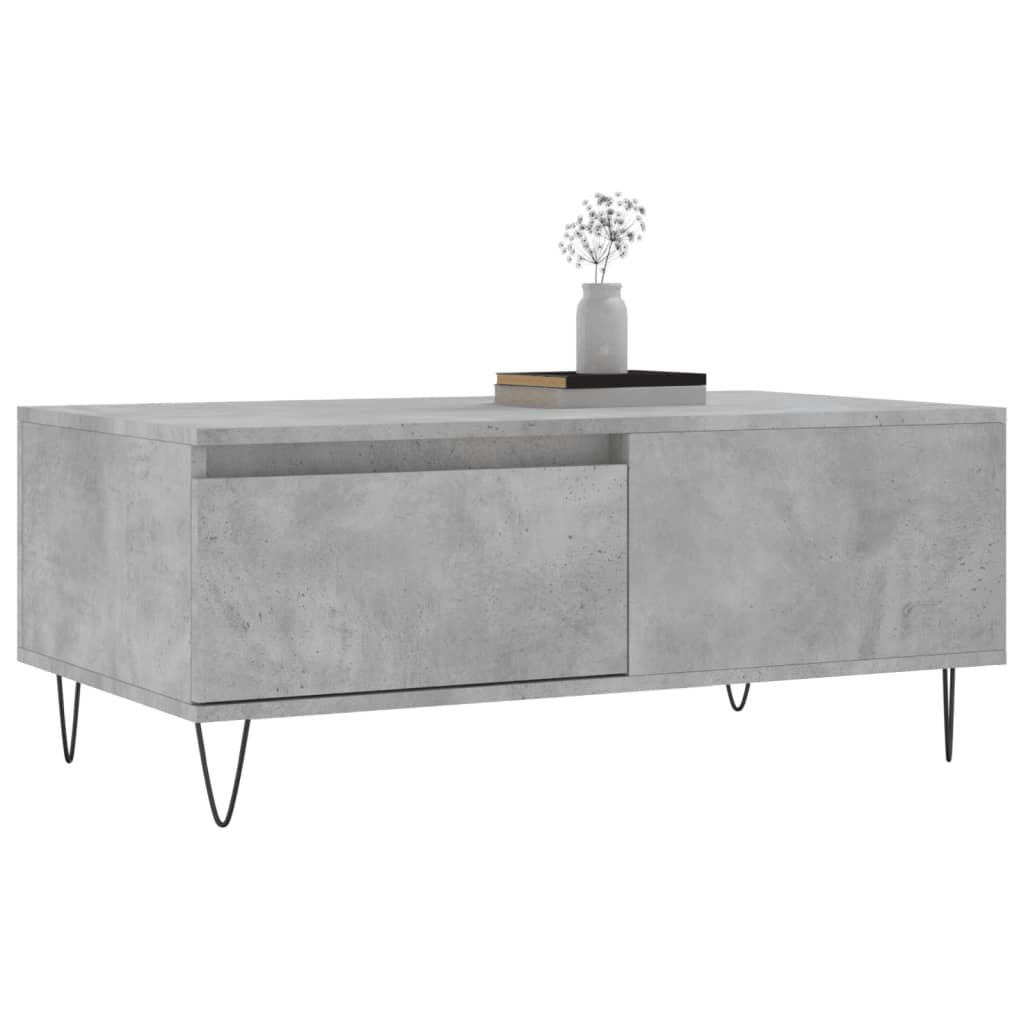 vidaXL Măsuță de cafea, gri beton, 90x50x36,5 cm, lemn compozit vidaXL Măsuță de cafea, gri beton, 90x50x36,5 cm, lemn compozit