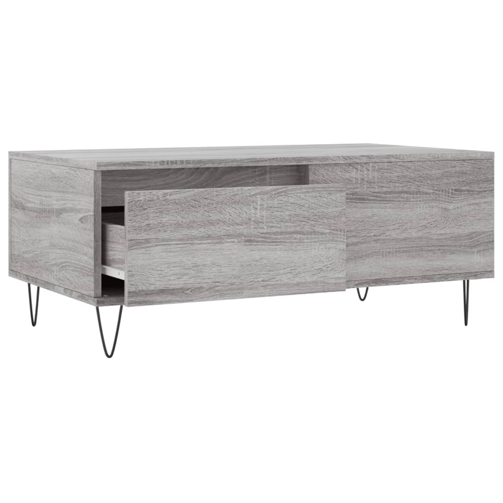 vidaXL Măsuță de cafea, gri sonoma, 90x50x36,5 cm, lemn prelucrat