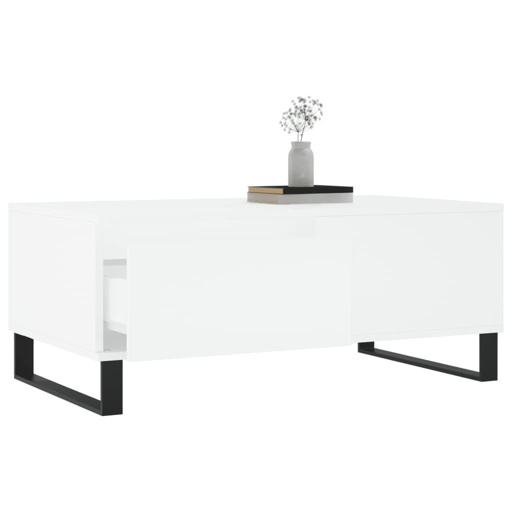 vidaXL Măsuță de cafea, alb, 90x50x36,5 cm, lemn prelucrat vidaXL Măsuță de cafea, alb, 90x50x36,5 cm, lemn prelucrat